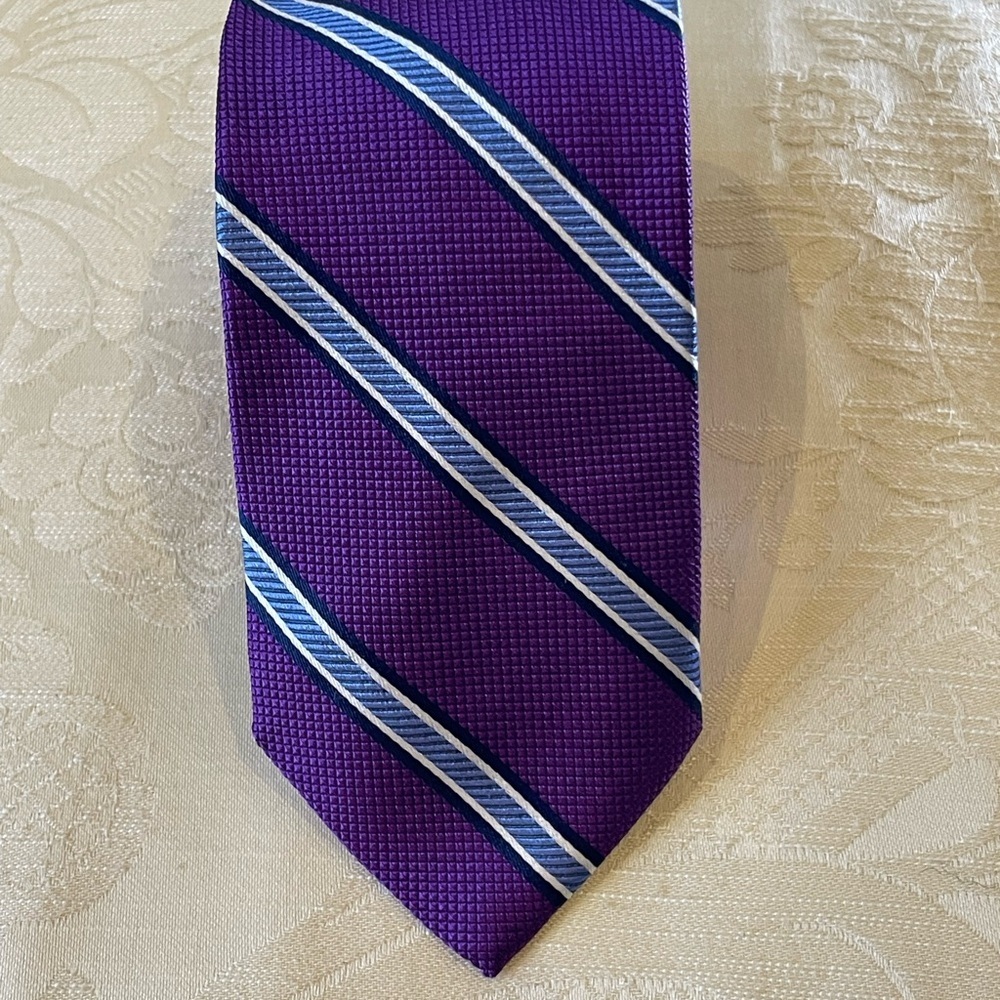 Robert Talbott Purple and Blue Striped Tie